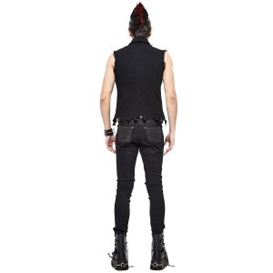 Couleurs variées DEVIL FASHION Gilet ‘Distressed Heavy Metal’ Noir 42
