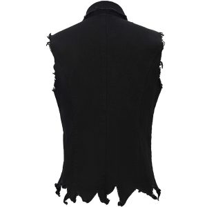 Couleurs variées DEVIL FASHION Gilet ‘Distressed Heavy Metal’ Noir 36