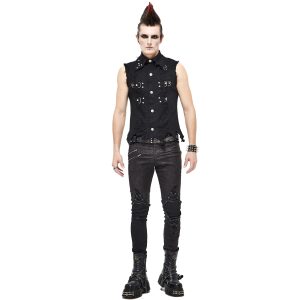 Couleurs variées DEVIL FASHION Gilet ‘Distressed Heavy Metal’ Noir 40