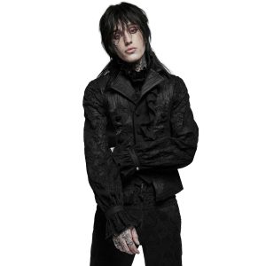 mode PUNK RAVE Gilet ‘Gothic Noble Jacquard’ Noir 18