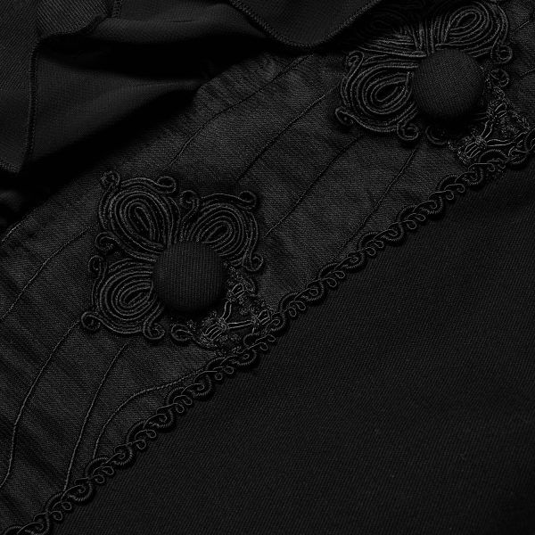 mode PUNK RAVE Gilet ‘Gothic Noble Jacquard’ Noir 14