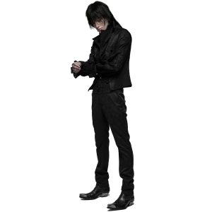 mode PUNK RAVE Gilet ‘Gothic Noble Jacquard’ Noir 24