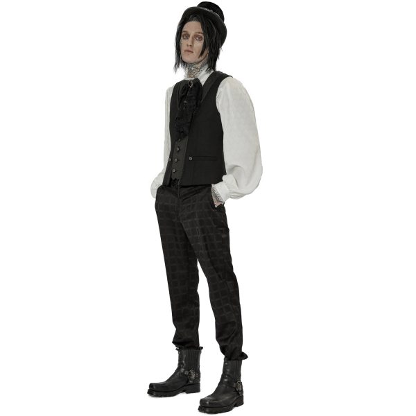 PUNK RAVE Gilet ‘Gothic Patchwork’ Noir achetez pas cher 5
