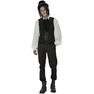 PUNK RAVE Gilet ‘Gothic Patchwork’ Noir achetez pas cher 22