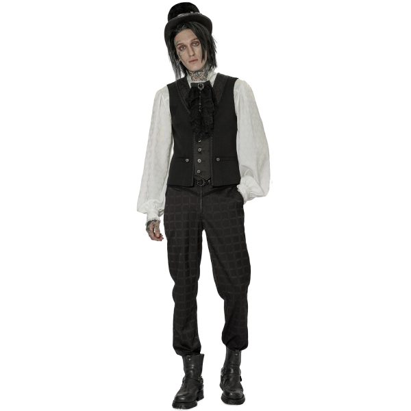 PUNK RAVE Gilet ‘Gothic Patchwork’ Noir achetez pas cher 6