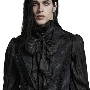 meilleur service PUNK RAVE Gilet Gothique à Revers ‘Saphrax’ Noir 38
