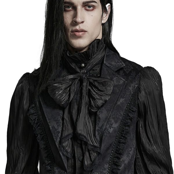 meilleur service PUNK RAVE Gilet Gothique à Revers ‘Saphrax’ Noir 12