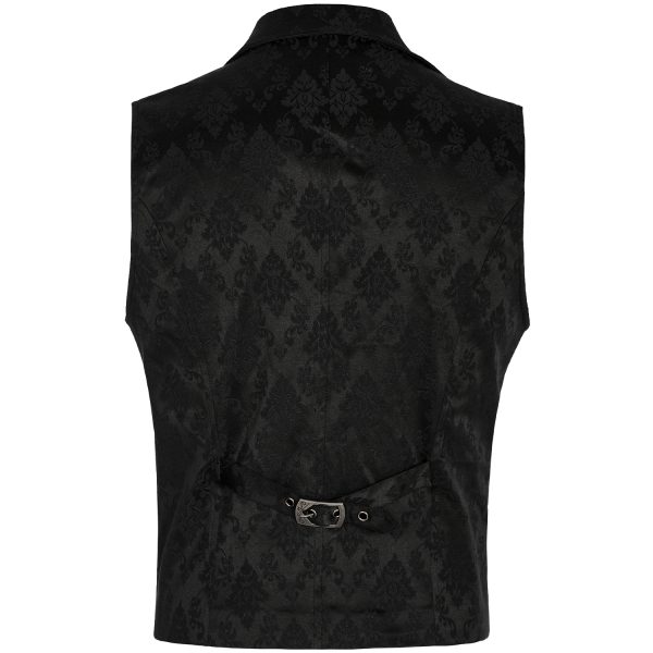 meilleur service PUNK RAVE Gilet Gothique à Revers ‘Saphrax’ Noir 15
