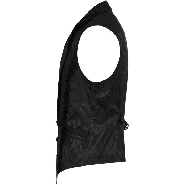 meilleur service PUNK RAVE Gilet Gothique à Revers ‘Saphrax’ Noir 16