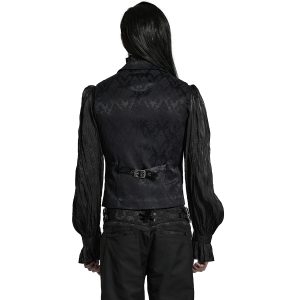 meilleur service PUNK RAVE Gilet Gothique à Revers ‘Saphrax’ Noir 22
