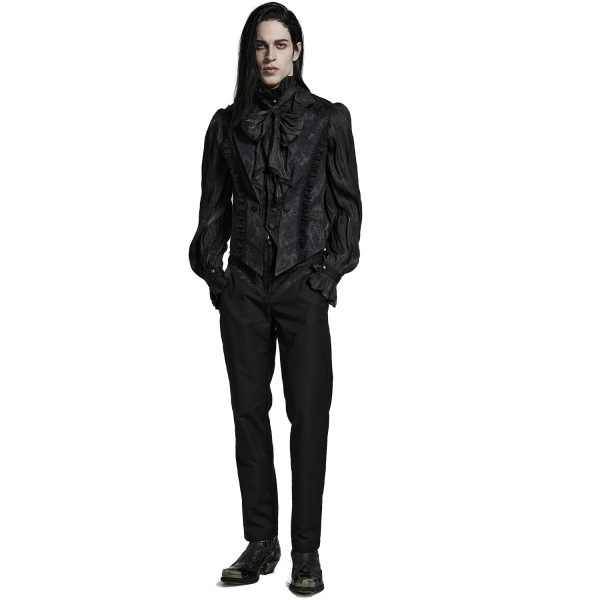 meilleur service PUNK RAVE Gilet Gothique à Revers ‘Saphrax’ Noir 6