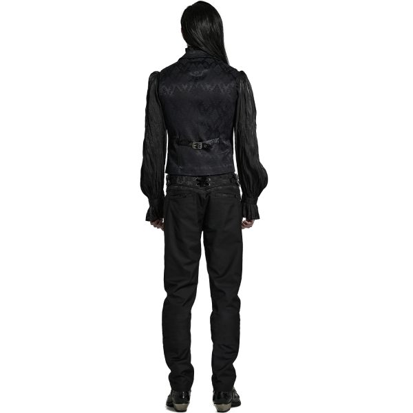 meilleur service PUNK RAVE Gilet Gothique à Revers ‘Saphrax’ Noir 7