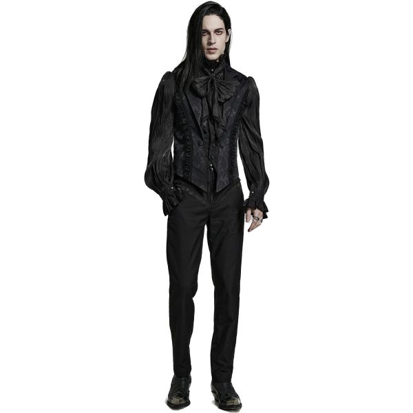 meilleur service PUNK RAVE Gilet Gothique à Revers ‘Saphrax’ Noir 8