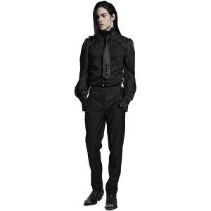 meilleur service PUNK RAVE Gilet Gothique à Revers ‘Saphrax’ Noir 36