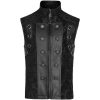 Paiement sécurisé PUNK RAVE Gilet Gothique ‘Arius’ Noir 52