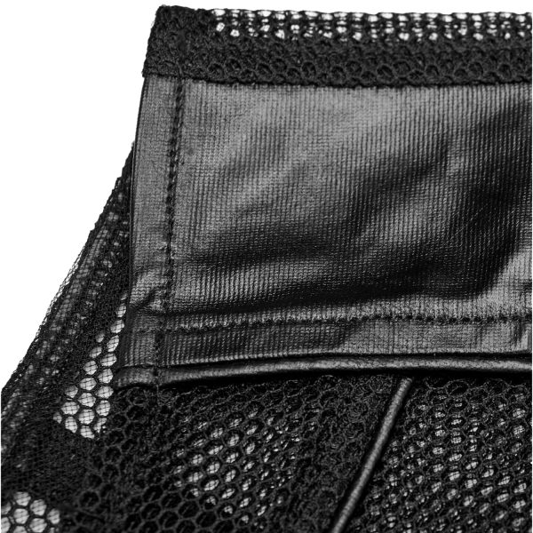 soldes pas cher PUNK RAVE Gilet Gothique ‘MeshMachine’ Noir 10