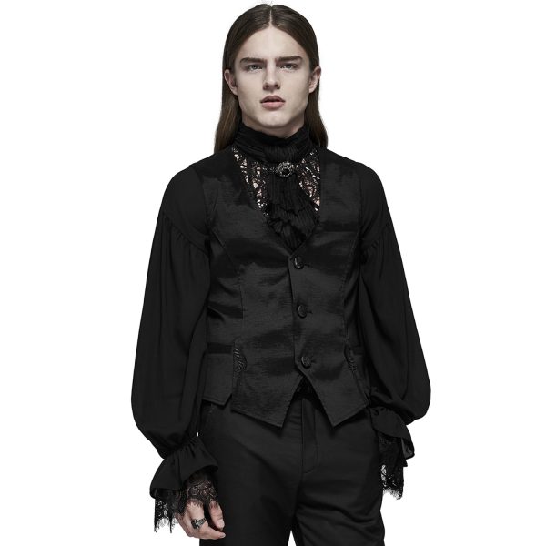 PUNK RAVE Gilet Gothique ‘NightDreamer’ Noir se précipiter pour acheter 5