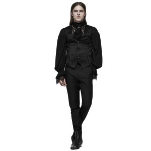PUNK RAVE Gilet Gothique ‘NightDreamer’ Noir se précipiter pour acheter 22