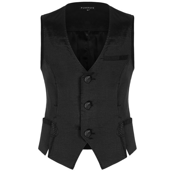 PUNK RAVE Gilet Gothique ‘NightDreamer’ Noir se précipiter pour acheter 7