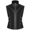 PUNK RAVE Gilet Gothique ‘Panzer’ Noir livraison la plus rapide 43