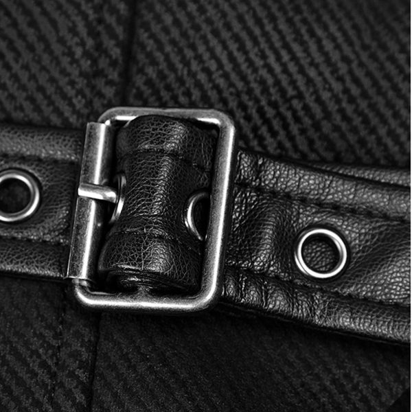 REMISE allant PUNK RAVE Gilet Gothique ‘Taurus’ Noir 13