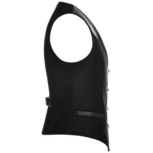 REMISE allant PUNK RAVE Gilet Gothique ‘Taurus’ Noir 20