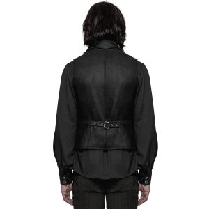 REMISE allant PUNK RAVE Gilet Gothique ‘Taurus’ Noir 26