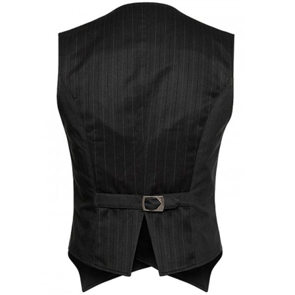 soldes officiel PUNK RAVE Gilet Gothique Victorien ‘Cagliostro’ Noir 10