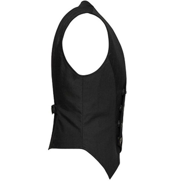 soldes officiel PUNK RAVE Gilet Gothique Victorien ‘Cagliostro’ Noir 11