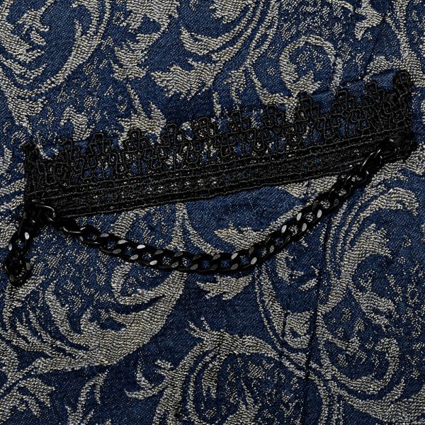 boutique PUNK RAVE Gilet ‘Lycidas’ En Jacquard Bleu 12