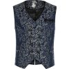 boutique PUNK RAVE Gilet ‘Lycidas’ En Jacquard Bleu 35