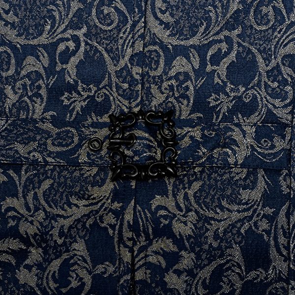 boutique PUNK RAVE Gilet ‘Lycidas’ En Jacquard Bleu 14