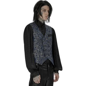 boutique PUNK RAVE Gilet ‘Lycidas’ En Jacquard Bleu 22