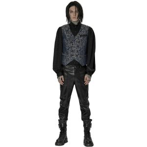 boutique PUNK RAVE Gilet ‘Lycidas’ En Jacquard Bleu 24