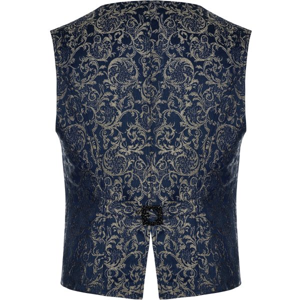 boutique PUNK RAVE Gilet ‘Lycidas’ En Jacquard Bleu 10