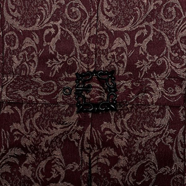 soldes ligne PUNK RAVE Gilet ‘Lycidas’ En Jacquard Rouge 13