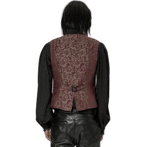 soldes ligne PUNK RAVE Gilet ‘Lycidas’ En Jacquard Rouge 19