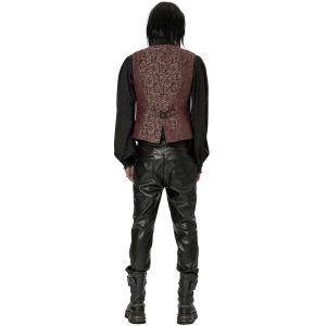 soldes ligne PUNK RAVE Gilet ‘Lycidas’ En Jacquard Rouge 23