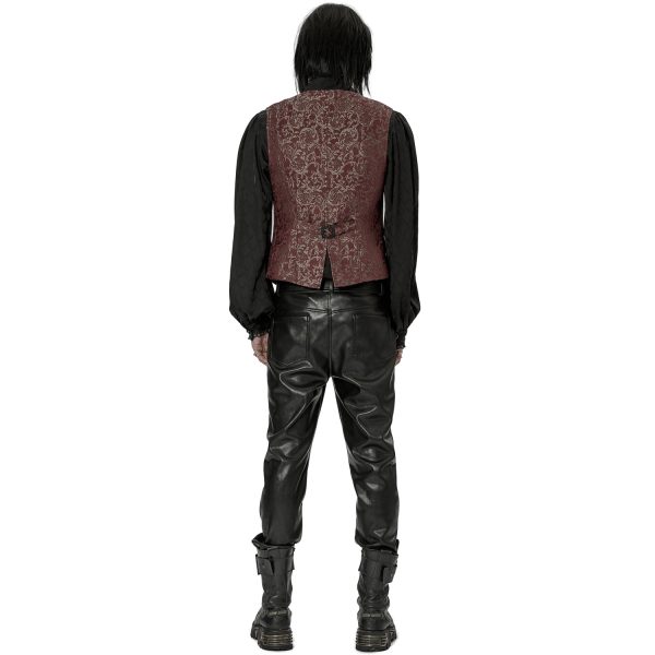 soldes ligne PUNK RAVE Gilet ‘Lycidas’ En Jacquard Rouge 6