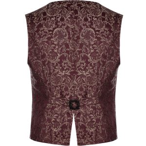 soldes ligne PUNK RAVE Gilet ‘Lycidas’ En Jacquard Rouge 29