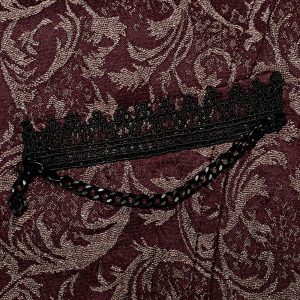 soldes ligne PUNK RAVE Gilet ‘Lycidas’ En Jacquard Rouge 33