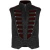 marque moins cher PUNK RAVE Gilet ‘Silvanus’ En Brocart Noir Et Velours Bordeaux 49