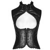 De super promotions disponibles PUNK RAVE Gilet Underbust Steampunk ‘Nereid’ Noir 40