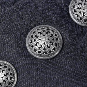 soldes PUNK RAVE Gilet Victorien ‘Hyacinthum Tenebris’ En Jacquard Bleu 36