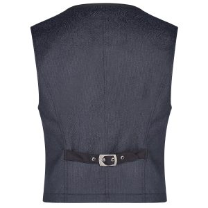 soldes PUNK RAVE Gilet Victorien ‘Hyacinthum Tenebris’ En Jacquard Bleu 28