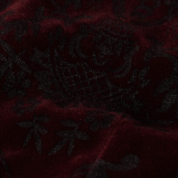 france PUNK RAVE Gilet Victorien ‘Poison Ivy’ En Brocart Bordeaux 14