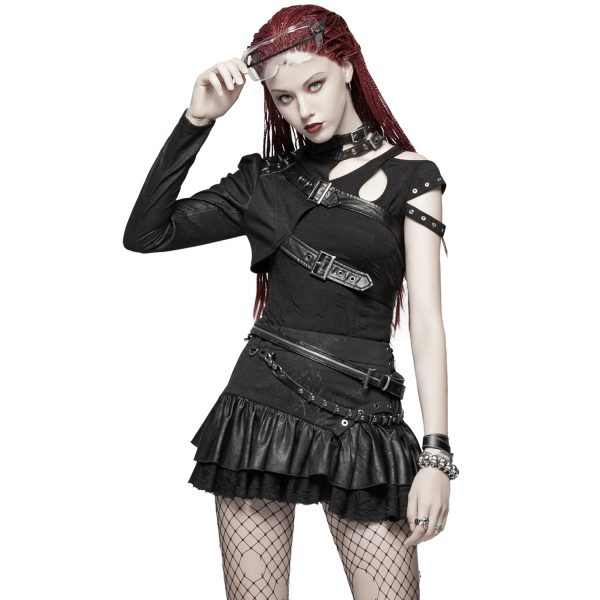 Officielle PUNK RAVE Harnais Boléro ‘Norra’ Noir 5