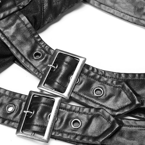 Officielle PUNK RAVE Harnais Boléro ‘Norra’ Noir 10