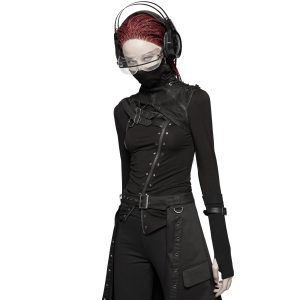 PUNK RAVE Harnais D’Epaule Gothique ‘Hegoa’ Noir grossiste en ligne 16
