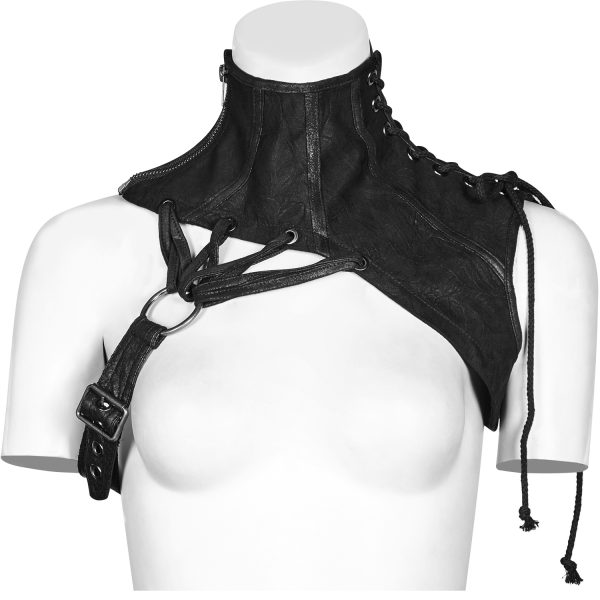 PUNK RAVE Harnais D’Epaule Gothique ‘Hegoa’ Noir grossiste en ligne 7